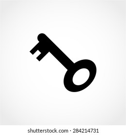 Key Icon Isolated on White Background
