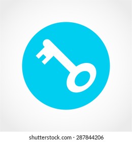 Key Icon Isolated on White Background