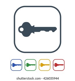 key icon isolated on white background. vector illustration icon