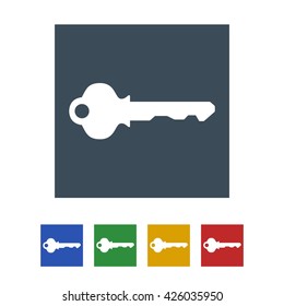 key icon isolated on white background. vector illustration icon