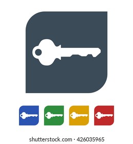 key icon isolated on white background. vector illustration icon