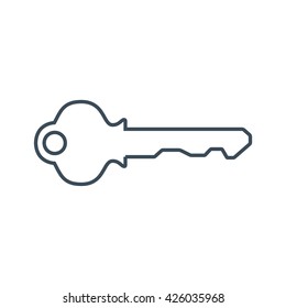 key icon isolated on white background. vector illustration icon