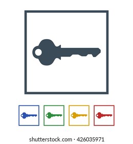 key icon isolated on white background. vector illustration icon