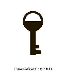 Key icon isolated on white background. Vector illustration