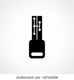 Key Icon Isolated on White Background