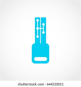 Key Icon Isolated on White Background