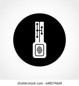 Key Icon Isolated on White Background