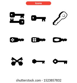 key icon isolated sign symbol vector illustration - Collection of high quality black style vector icons
