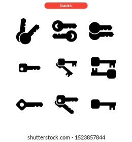 key icon isolated sign symbol vector illustration - Collection of high quality black style vector icons
