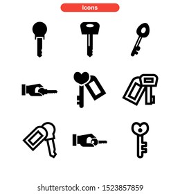 key icon isolated sign symbol vector illustration - Collection of high quality black style vector icons
