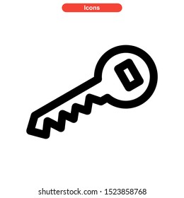 key icon isolated sign symbol vector illustration - high quality black style vector icons
