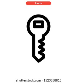 key icon isolated sign symbol vector illustration - high quality black style vector icons
