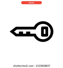 key icon isolated sign symbol vector illustration - high quality black style vector icons
