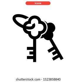 key icon isolated sign symbol vector illustration - high quality black style vector icons
