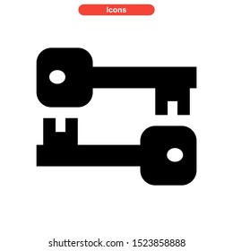 key icon isolated sign symbol vector illustration - high quality black style vector icons
