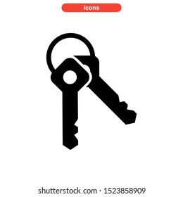 key icon isolated sign symbol vector illustration - high quality black style vector icons
