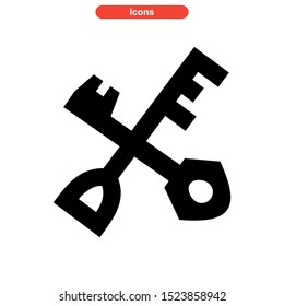 key icon isolated sign symbol vector illustration - high quality black style vector icons
