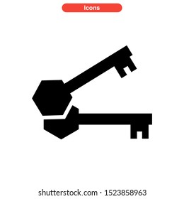 key icon isolated sign symbol vector illustration - high quality black style vector icons

