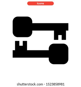 key icon isolated sign symbol vector illustration - high quality black style vector icons
