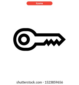 key icon isolated sign symbol vector illustration - high quality black style vector icons

