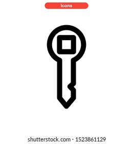 key icon isolated sign symbol vector illustration - high quality black style vector icons
