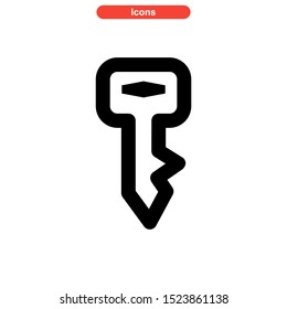 key icon isolated sign symbol vector illustration - high quality black style vector icons
