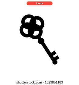 key icon isolated sign symbol vector illustration - high quality black style vector icons
