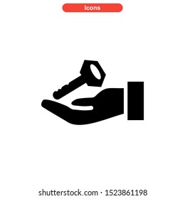 key icon isolated sign symbol vector illustration - high quality black style vector icons
