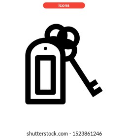 key icon isolated sign symbol vector illustration - high quality black style vector icons
