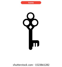 key icon isolated sign symbol vector illustration - high quality black style vector icons
