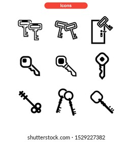 key icon isolated sign symbol vector illustration - Collection of high quality black style vector icons
