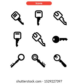 key icon isolated sign symbol vector illustration - Collection of high quality black style vector icons
