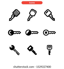key icon isolated sign symbol vector illustration - Collection of high quality black style vector icons
