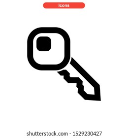 key icon isolated sign symbol vector illustration - high quality black style vector icons
