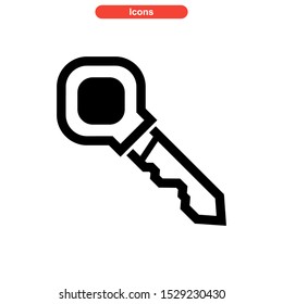 key icon isolated sign symbol vector illustration - high quality black style vector icons
