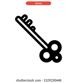 key icon isolated sign symbol vector illustration - high quality black style vector icons
