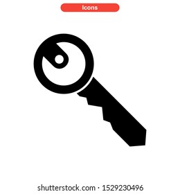 key icon isolated sign symbol vector illustration - high quality black style vector icons
