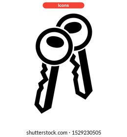 key icon isolated sign symbol vector illustration - high quality black style vector icons
