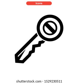 key icon isolated sign symbol vector illustration - high quality black style vector icons
