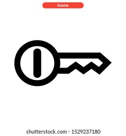 key icon isolated sign symbol vector illustration - high quality black style vector icons
