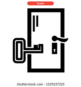 key icon isolated sign symbol vector illustration - high quality black style vector icons
