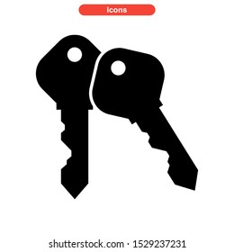 key icon isolated sign symbol vector illustration - high quality black style vector icons
