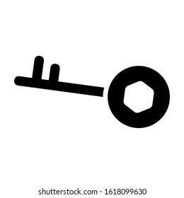 key icon isolated sign symbol vector illustration - high quality black style vector icons
