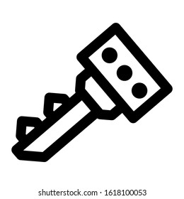 key icon isolated sign symbol vector illustration - high quality black style vector icons
