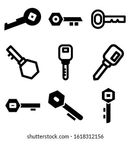 key icon isolated sign symbol vector illustration - Collection of high quality black style vector icons
