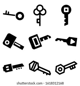 key icon isolated sign symbol vector illustration - Collection of high quality black style vector icons
