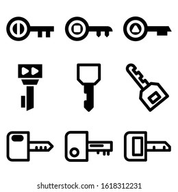 key icon isolated sign symbol vector illustration - Collection of high quality black style vector icons
