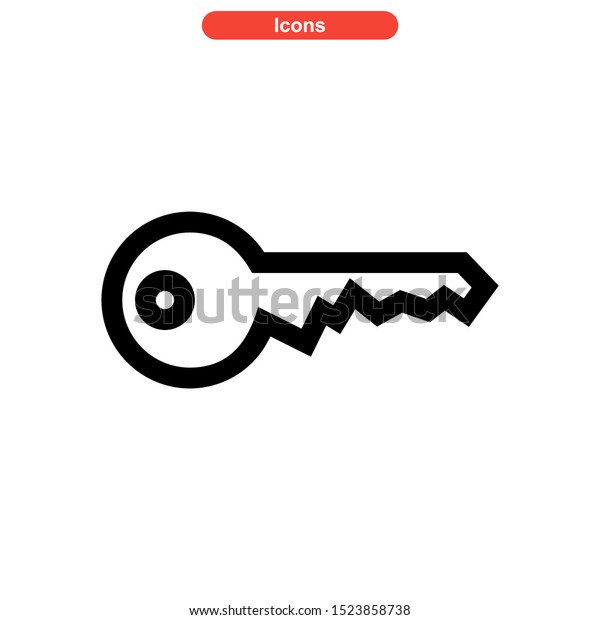key icon isolated sign symbol vector
illustration - high quality black style vector
icons
