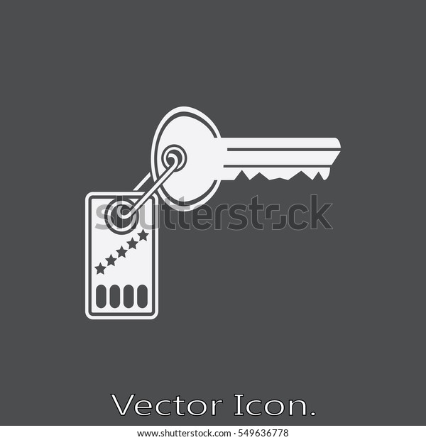 Key icon isolated sign\
symbol and flat style for app, web and digital design. Vector\
illustration.