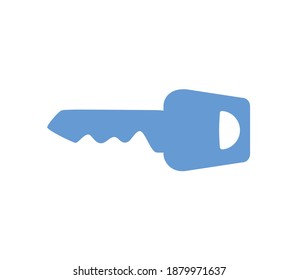 Key icon isolated simple flat vector